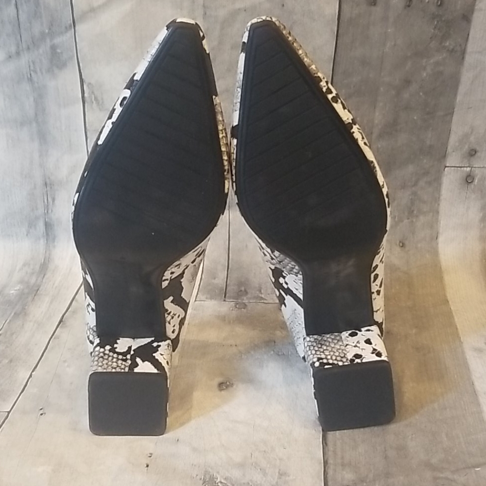 Zara Trafaluc Python Snakeskin Block Heels - image 6
